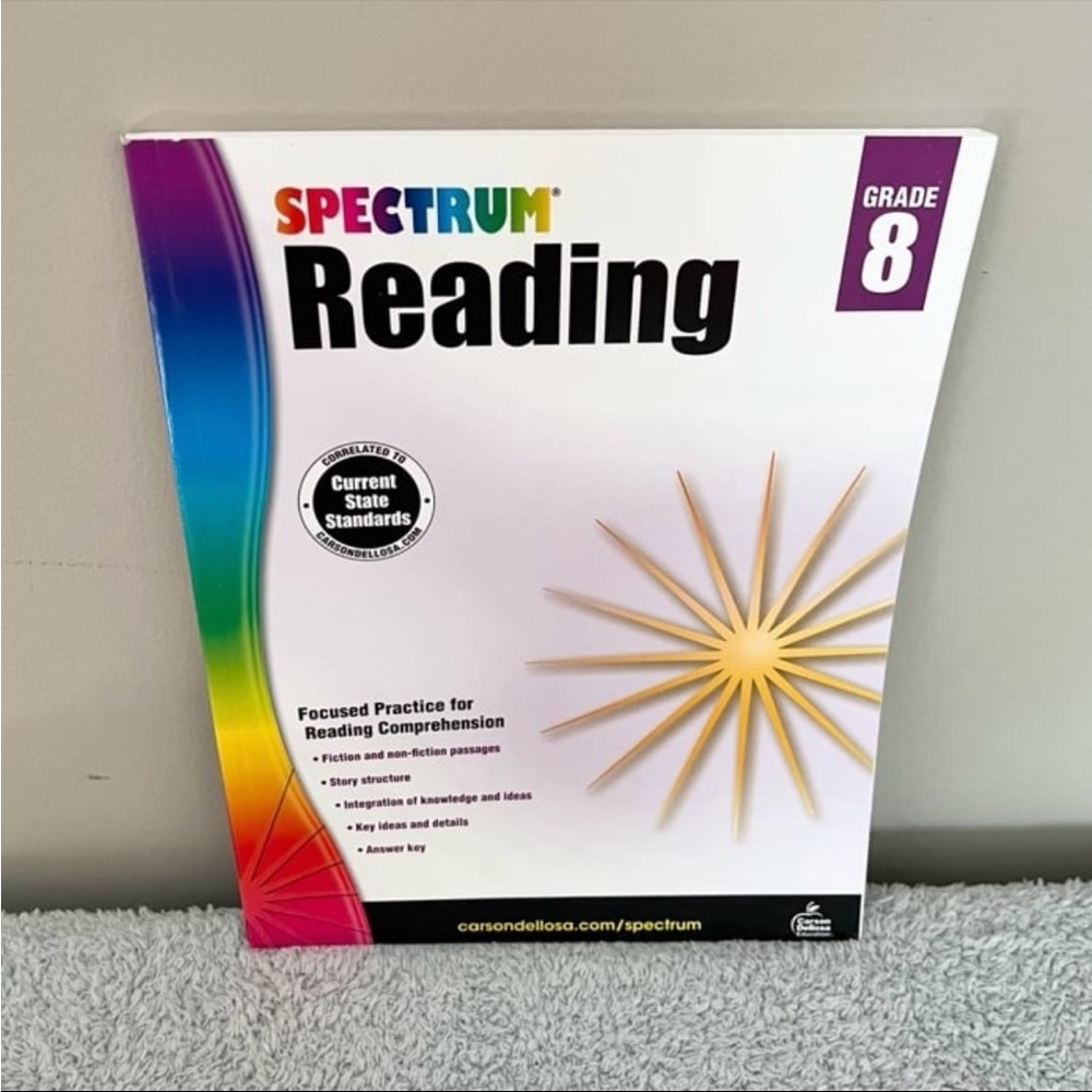 ❄️5/$20 Spectrum Reading Workbook Grade 8 Paperback, Reading Comprehension